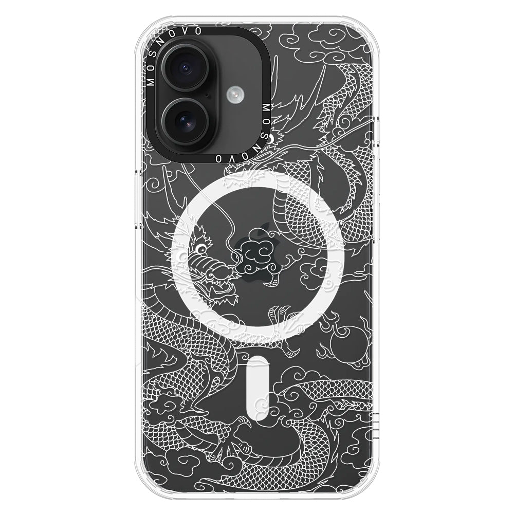 White Dragon Phone Case - iPhone 16 Plus Case - MOSNOVO