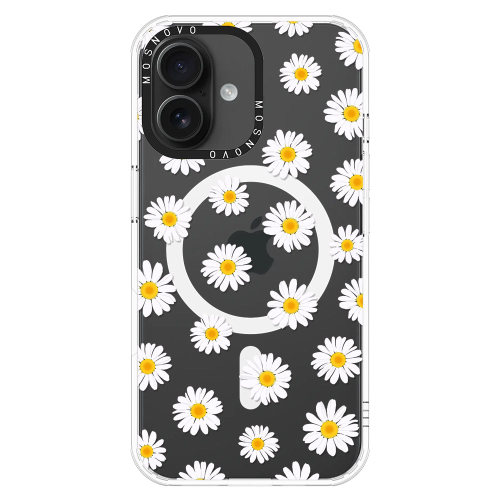 White Daisy Phone Case - iPhone 16 Case - MOSNOVO