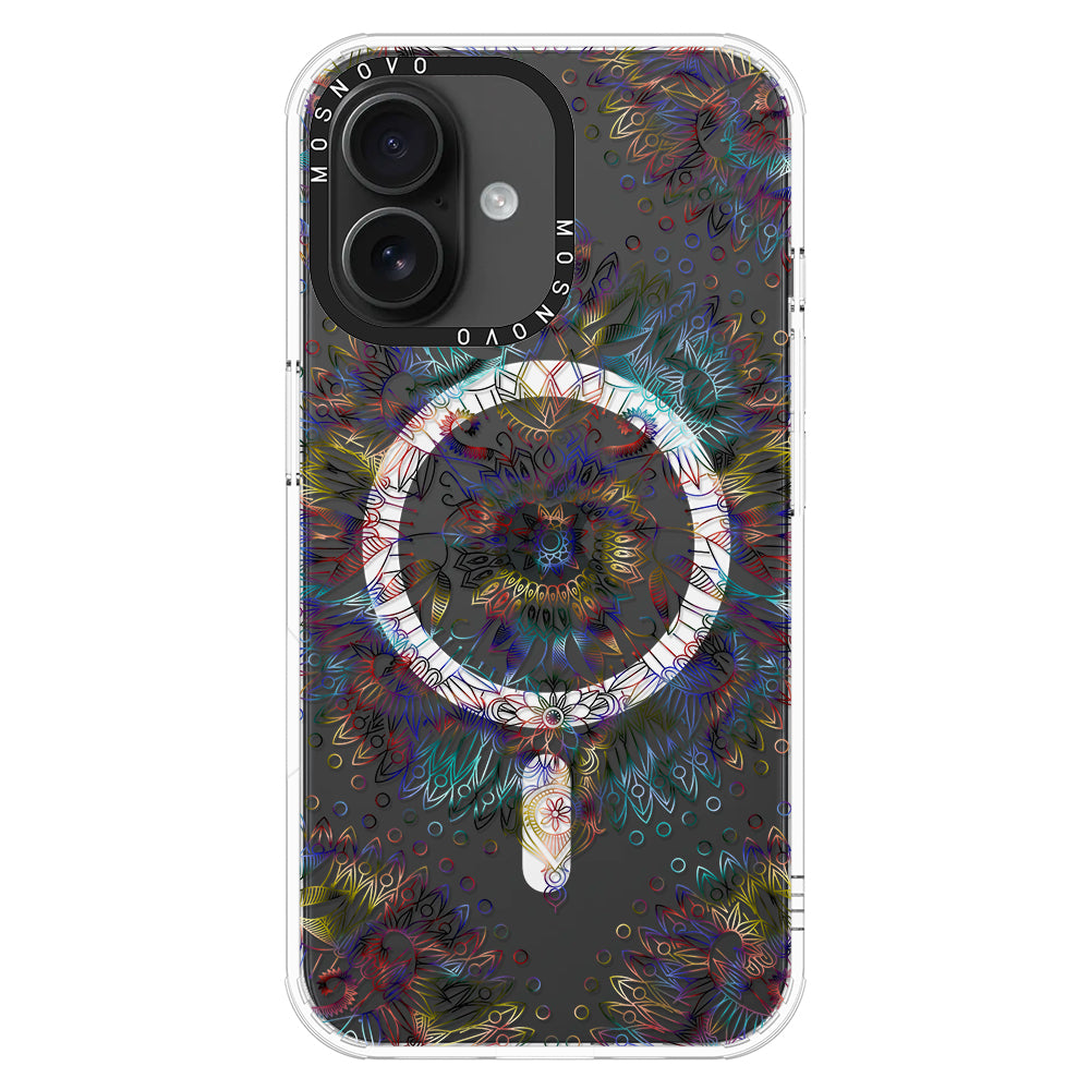 Rainbow Mandala Phone Case - iPhone 16 Plus Case - MOSNOVO