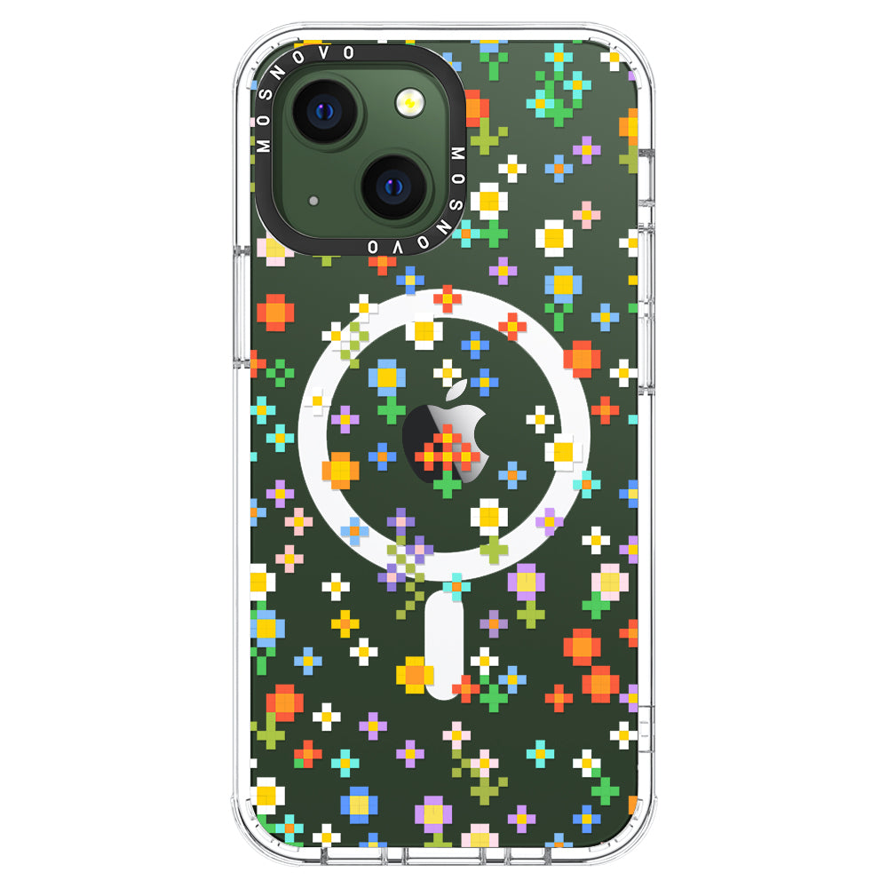 Pixel-Floral Phone Case - iPhone 13 Case