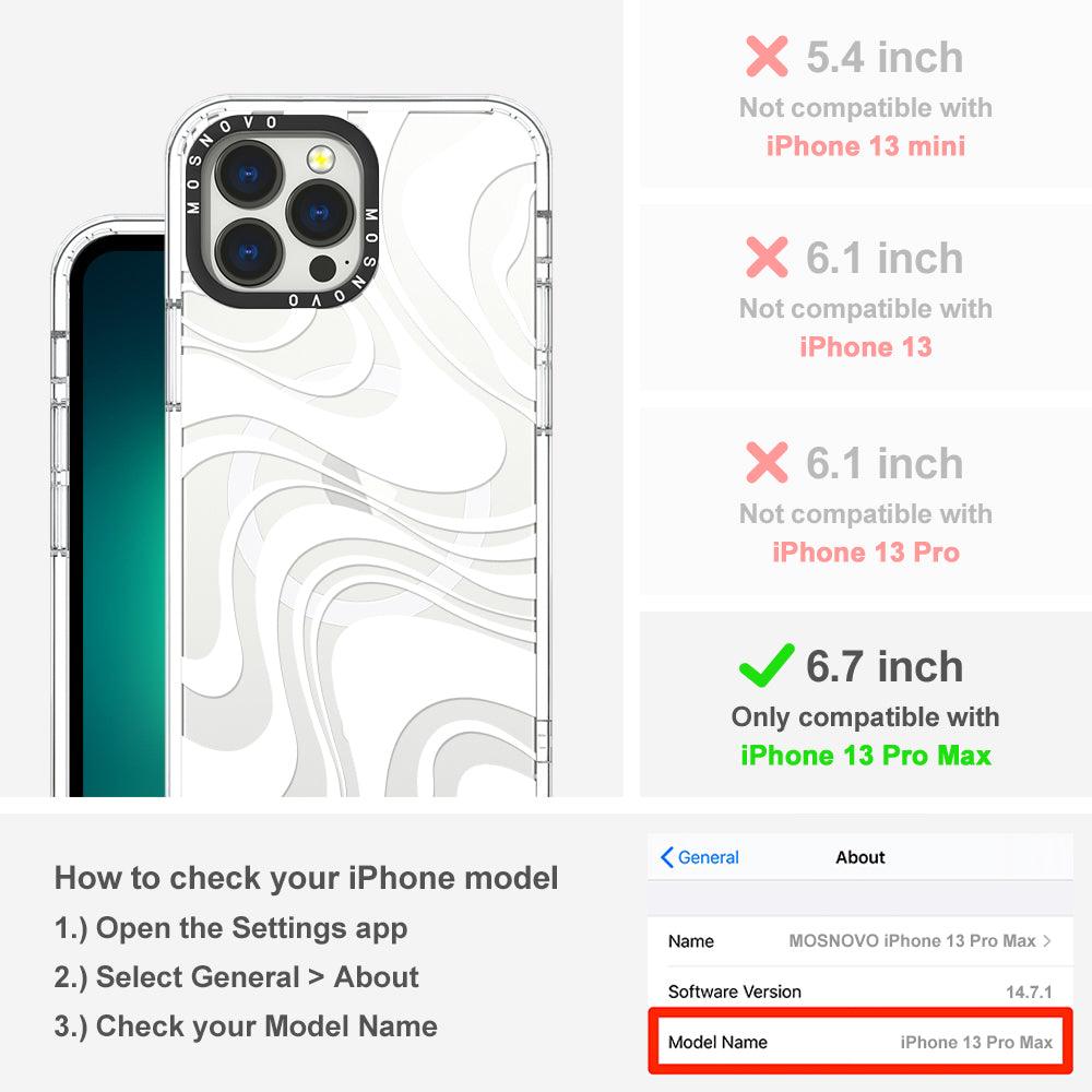 White Swirl Phone Case - iPhone 13 Pro Max Case