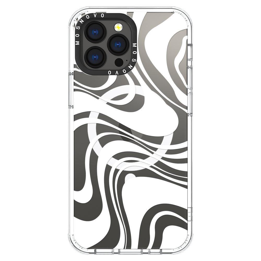 White Swirl Phone Case - iPhone 13 Pro Max Case