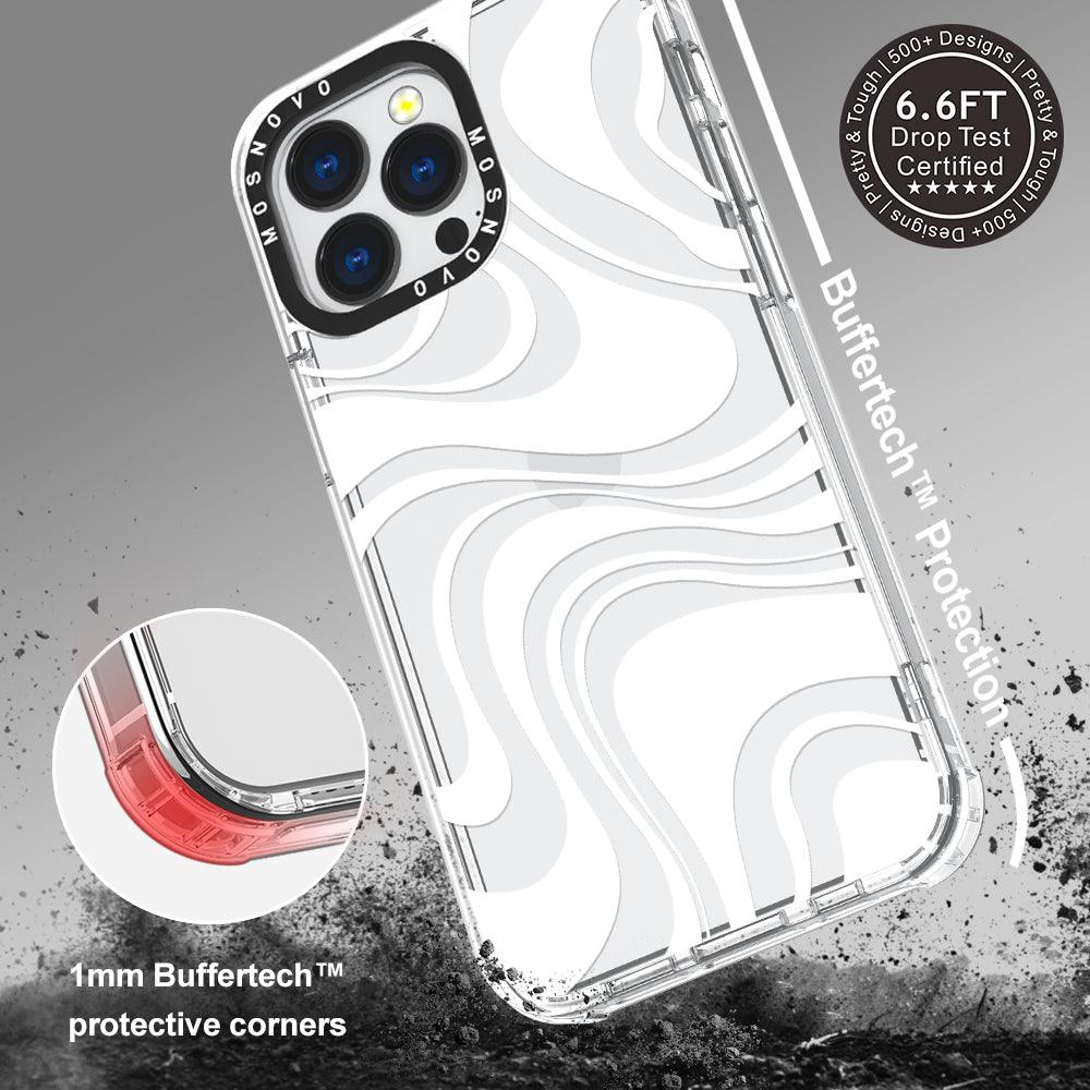 White Swirl Phone Case - iPhone 13 Pro Case