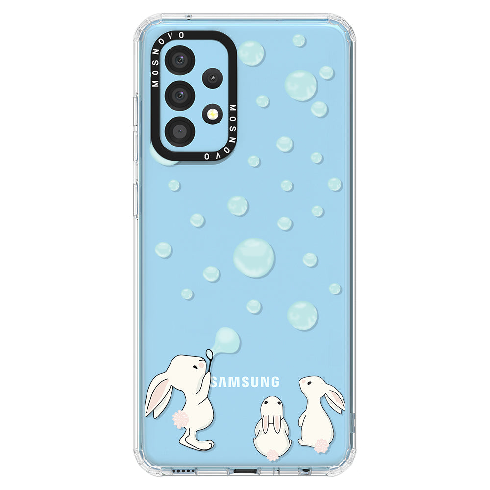 Bunny Blow Bubble Phone Case - Samsung Galaxy A52 & A52 Case - MOSNOVO