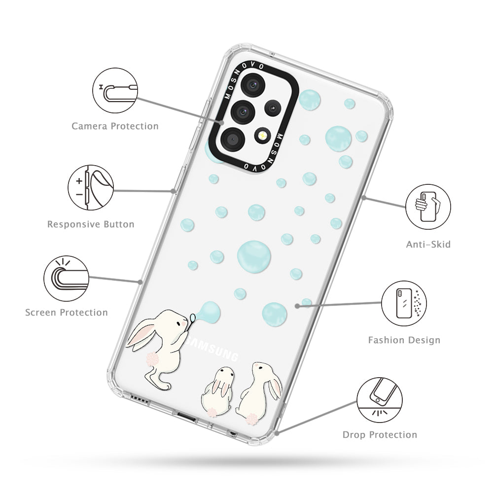 Bunny Blow Bubble Phone Case - Samsung Galaxy A52 & A52 Case - MOSNOVO