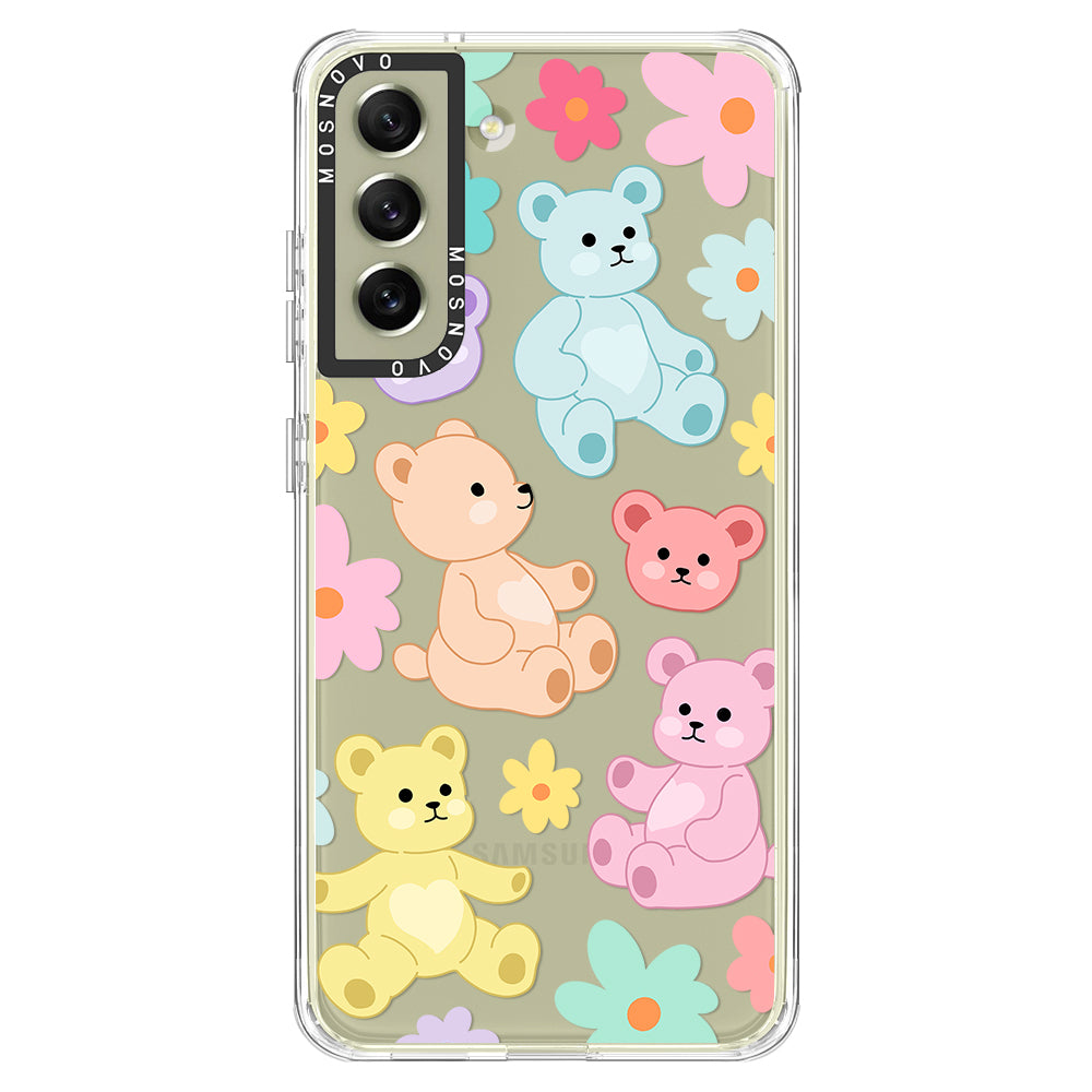 Cute Teddy Bear Phone Case - Samsung Galaxy S21 FE Case - MOSNOVO