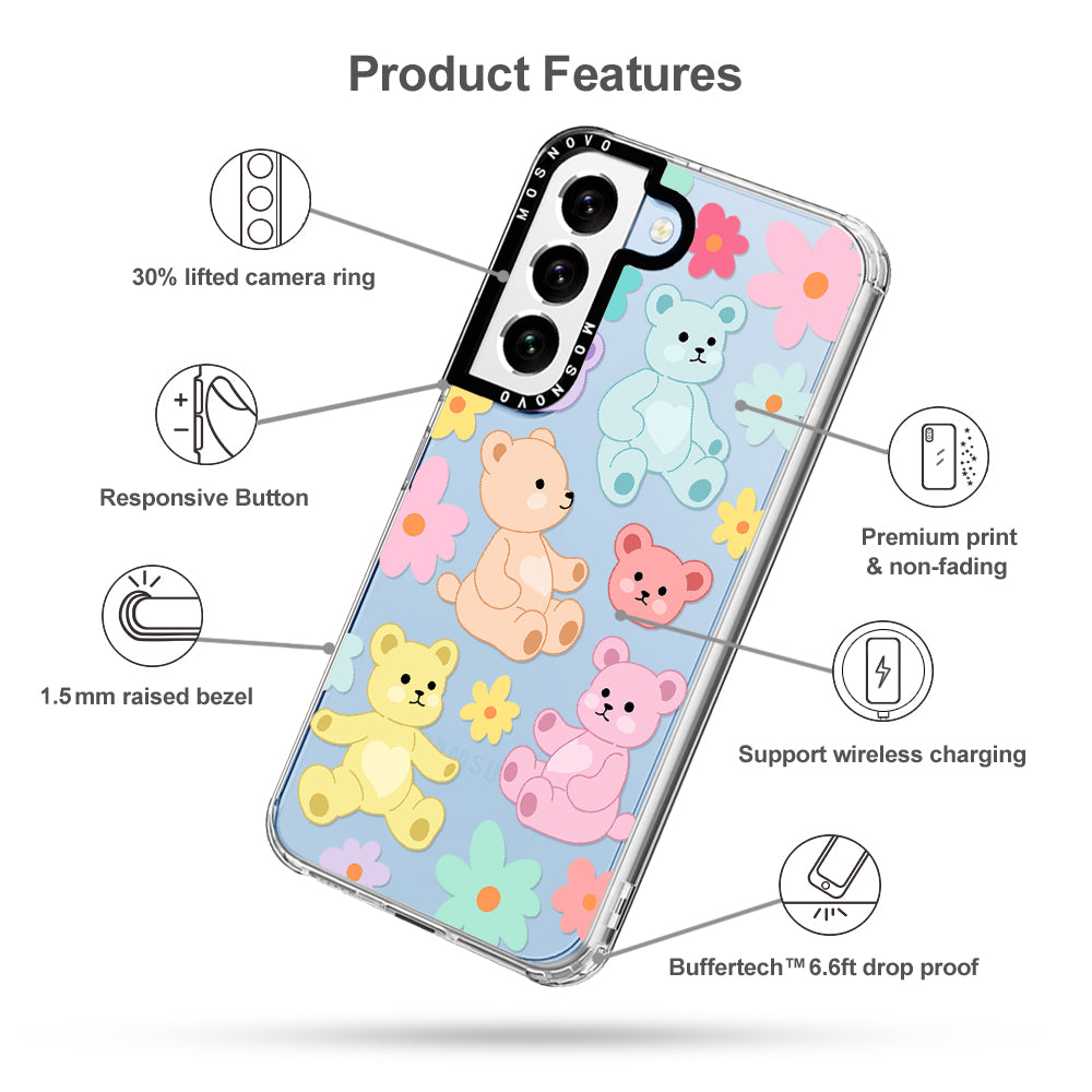 Cute Teddy Bear Phone Case - Samsung Galaxy S22 Plus Case - MOSNOVO