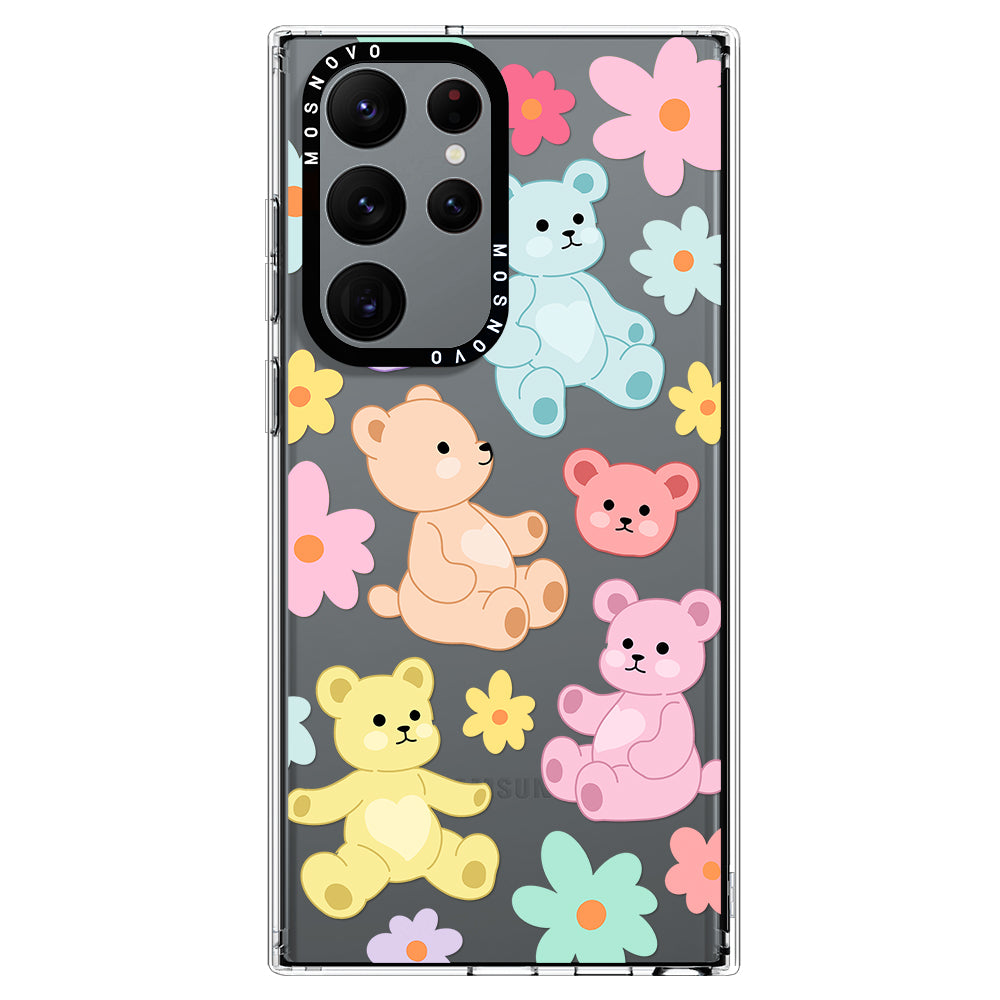 Cute Teddy Bear Phone Case - Samsung Galaxy S22 Ultra Case - MOSNOVO