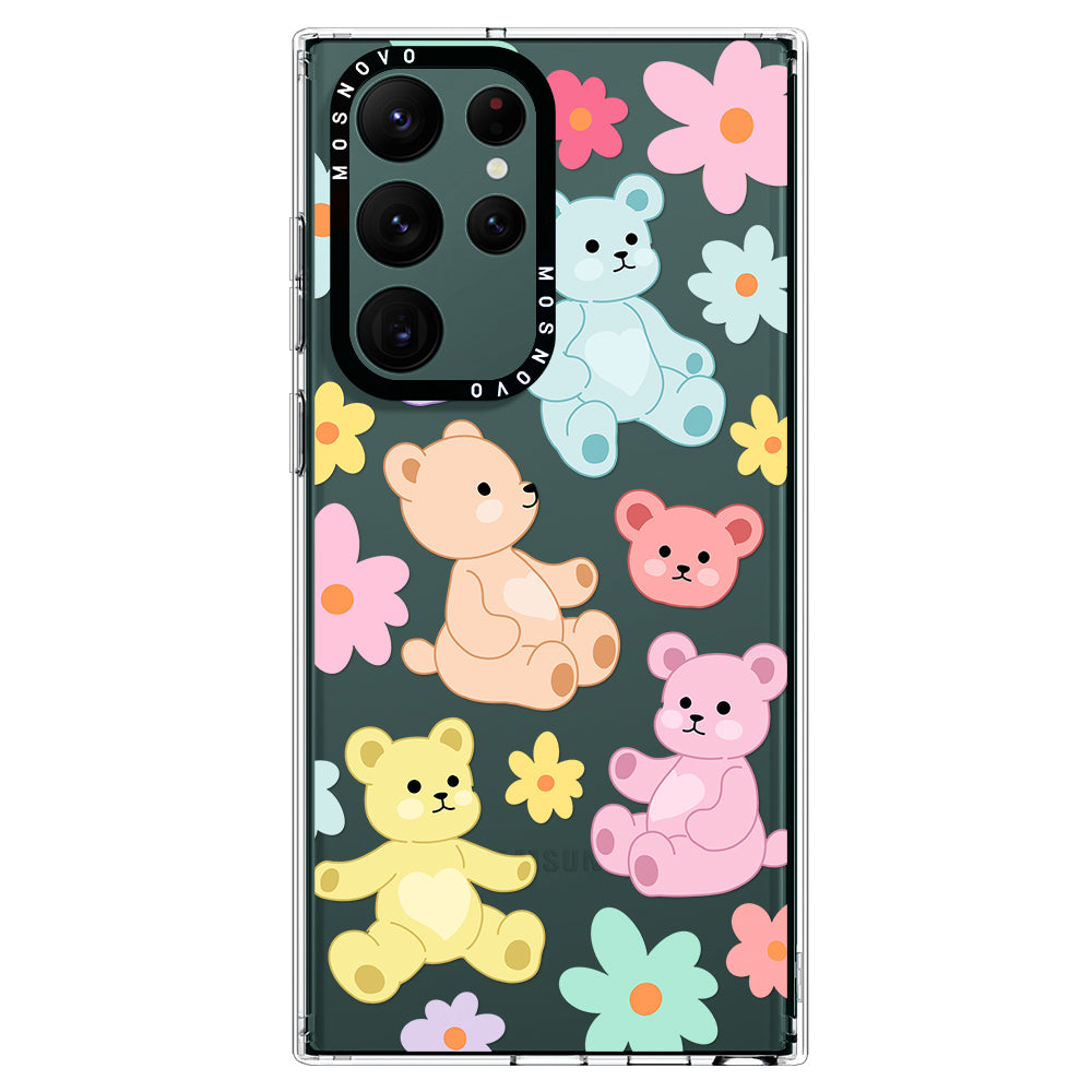 Cute Teddy Bear Phone Case - Samsung Galaxy S22 Ultra Case - MOSNOVO