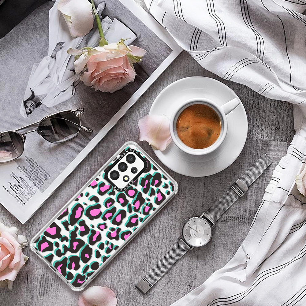 Hot Pink Leopard Print Phone Case - Samsung Galaxy A52 & A52 Case - MOSNOVO