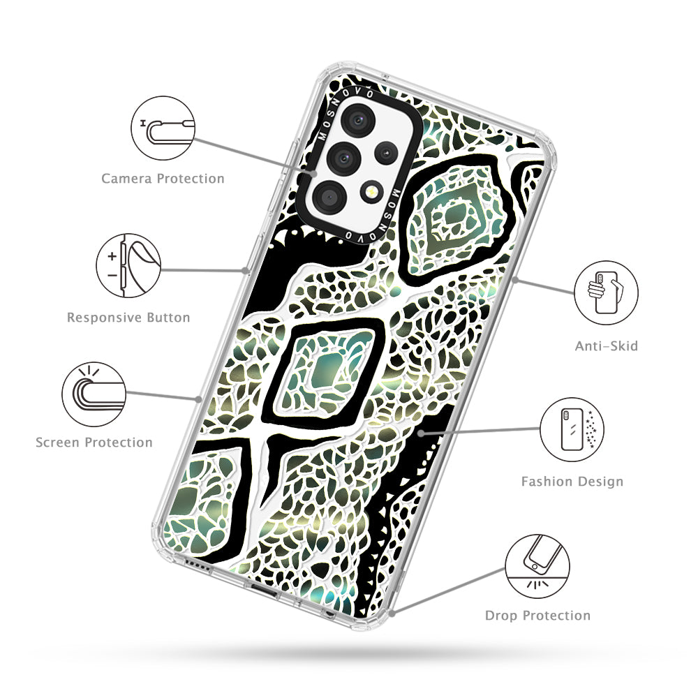 Jade Snake Phone Case - Samsung Galaxy A52 & A52 Case - MOSNOVO