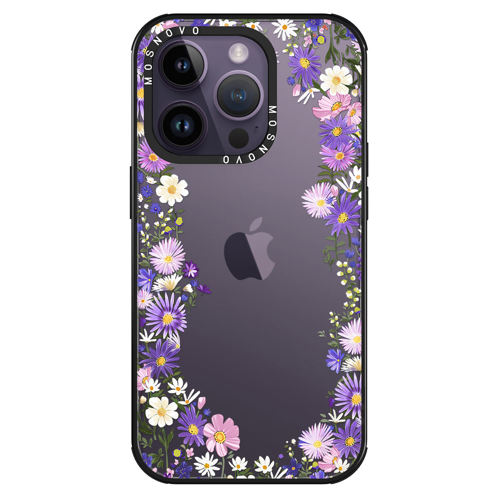 Purple Daisy Garden Phone Case - iPhone 14 Pro Case - MOSNOVO