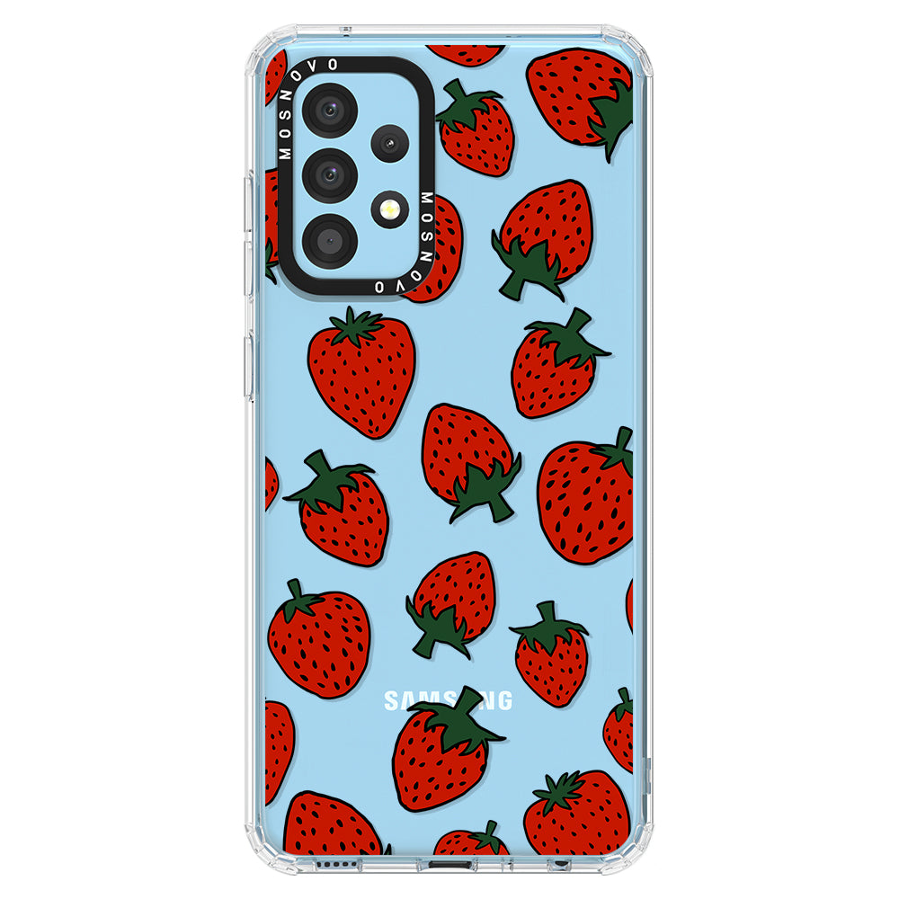 Red Strawberry Phone Case - Samsung Galaxy A52 & A52 Case - MOSNOVO