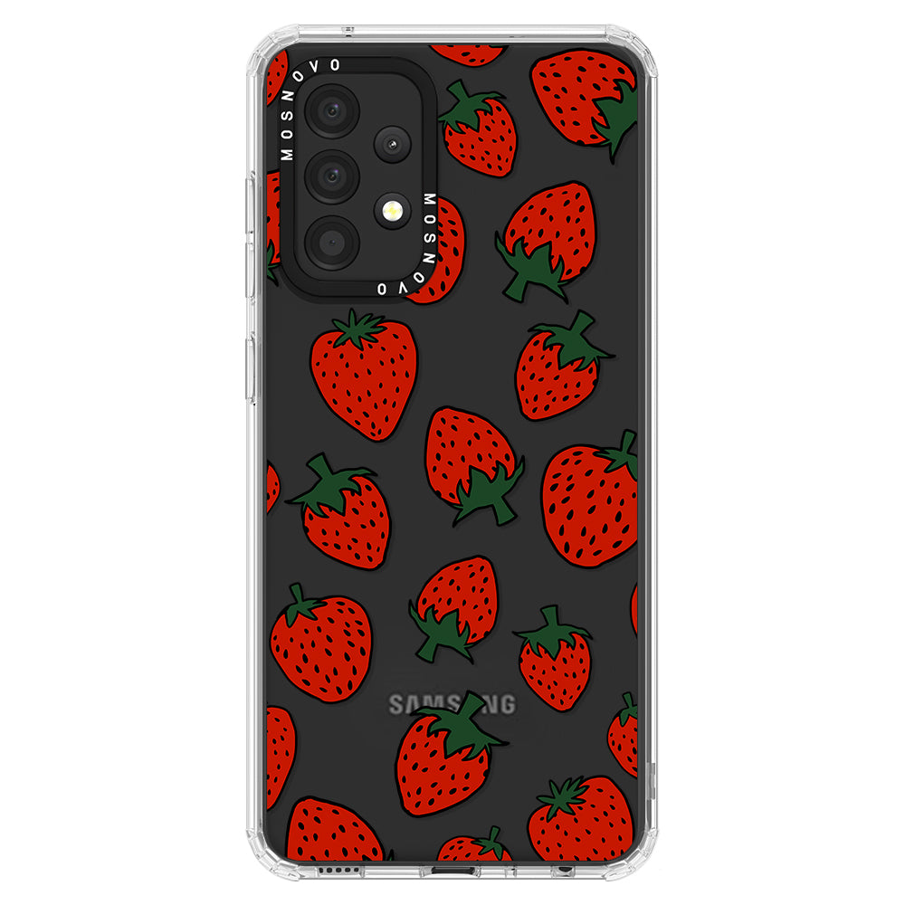 Red Strawberry Phone Case - Samsung Galaxy A52 & A52 Case - MOSNOVO