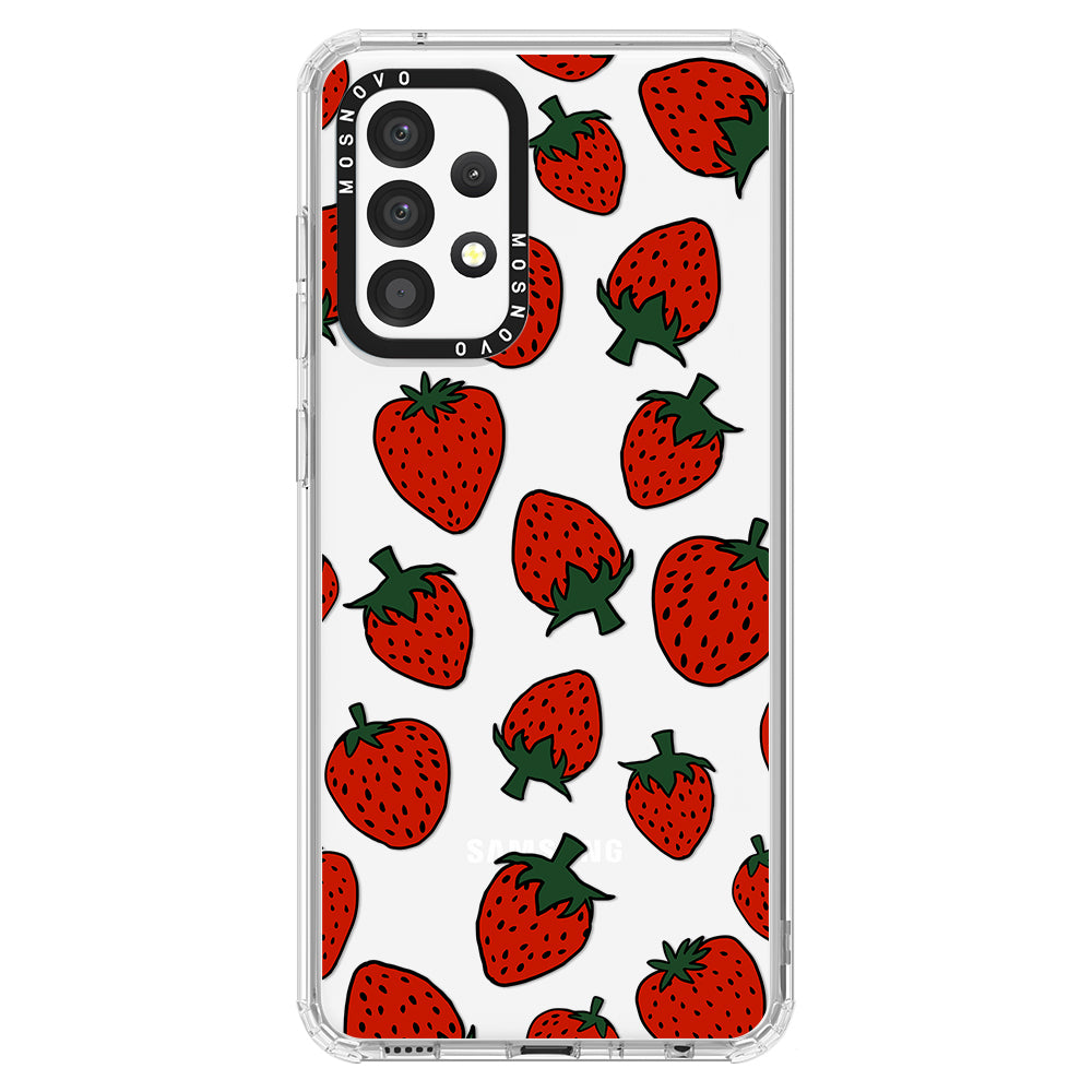 Red Strawberry Phone Case - Samsung Galaxy A52 & A52 Case - MOSNOVO