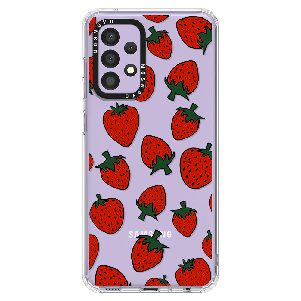 Red Strawberry Phone Case - Samsung Galaxy A52 & A52 Case - MOSNOVO