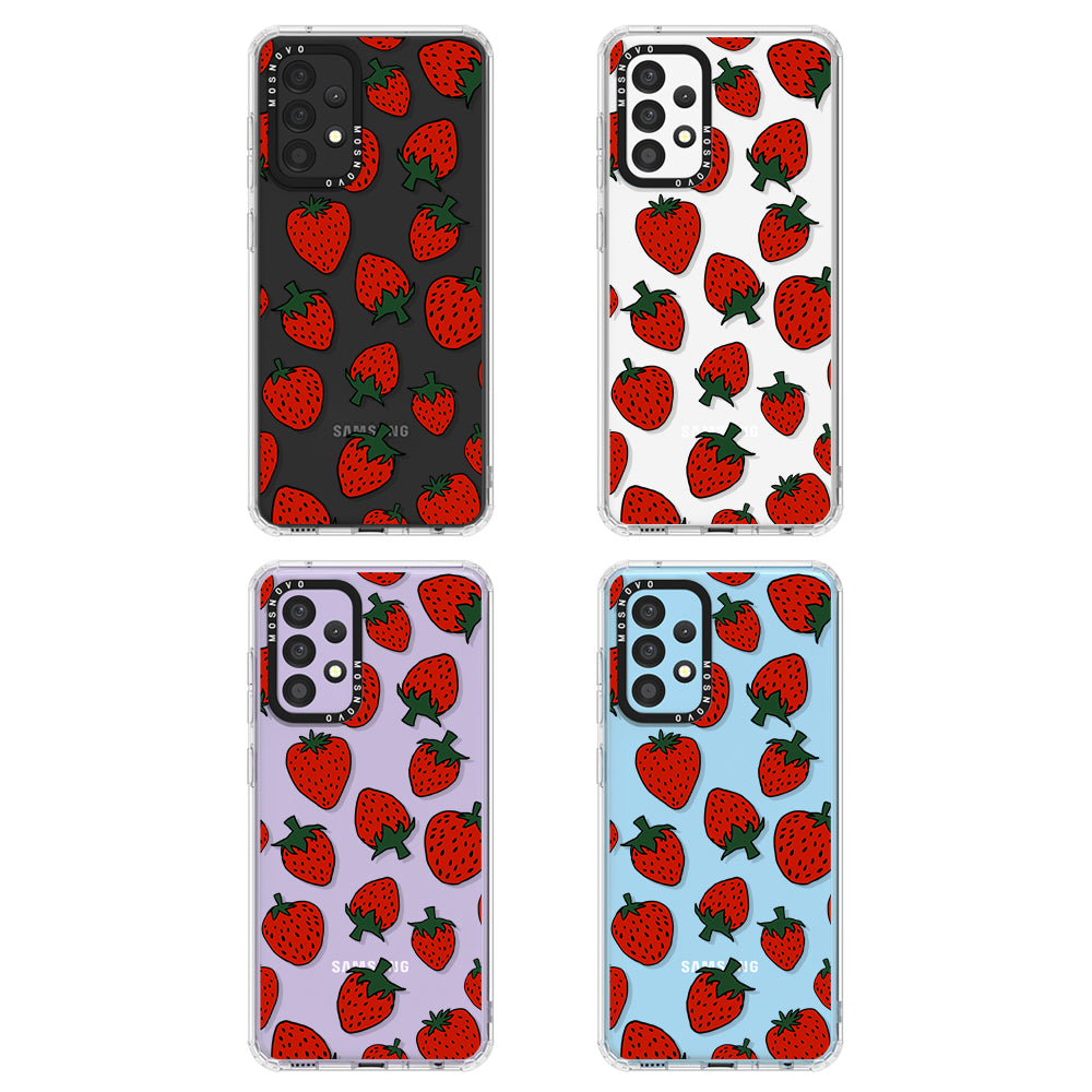 Red Strawberry Phone Case - Samsung Galaxy A52 & A52 Case - MOSNOVO