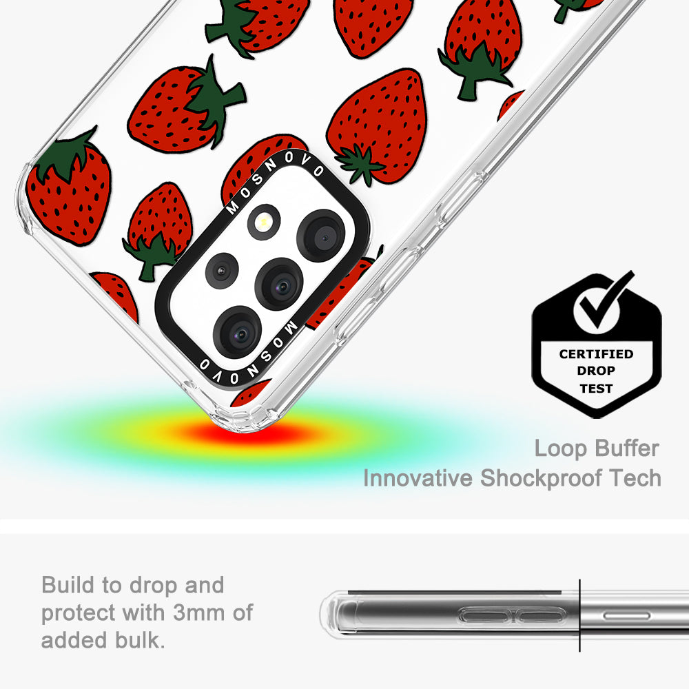 Red Strawberry Phone Case - Samsung Galaxy A52 & A52 Case - MOSNOVO