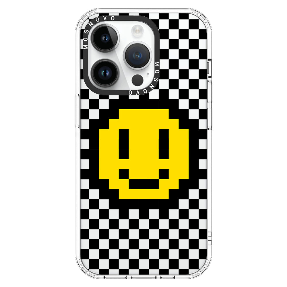 Smile Checkered Phone Case - iPhone 14 Pro Case - MOSNOVO