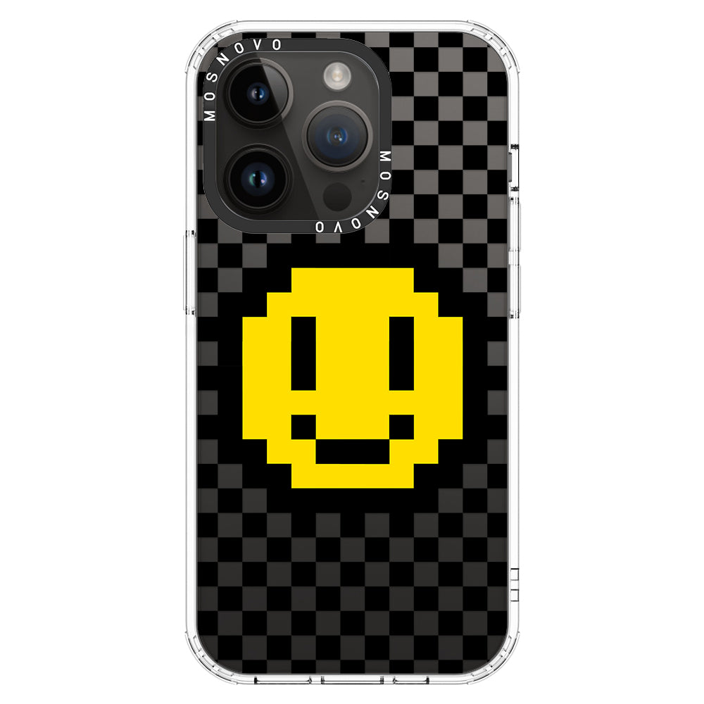 Smile Checkered Phone Case - iPhone 14 Pro Case - MOSNOVO