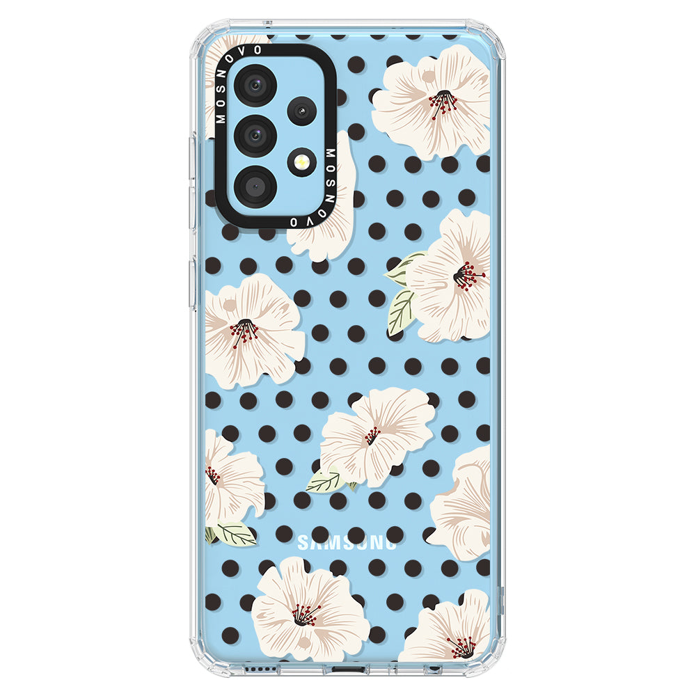 Vintage Hibiscus Flower Phone Case - Samsung Galaxy A52 & A52 Case - MOSNOVO