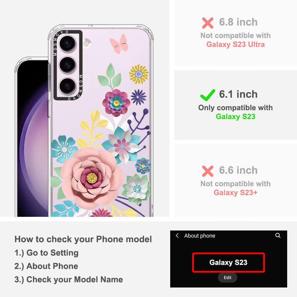 3D Floral Phone Case - Samsung Galaxy S23 Case - MOSNOVO