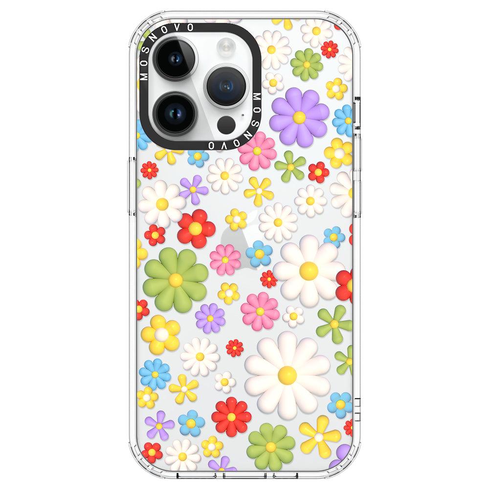 3D Flowers Phone Case - iPhone 14 Pro Max Case - MOSNOVO