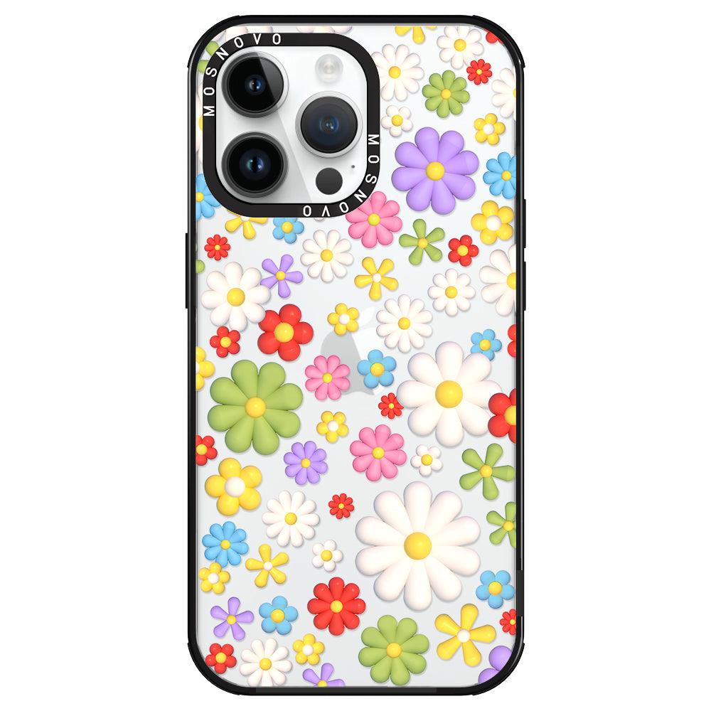 3D Flowers Phone Case - iPhone 14 Pro Max Case - MOSNOVO