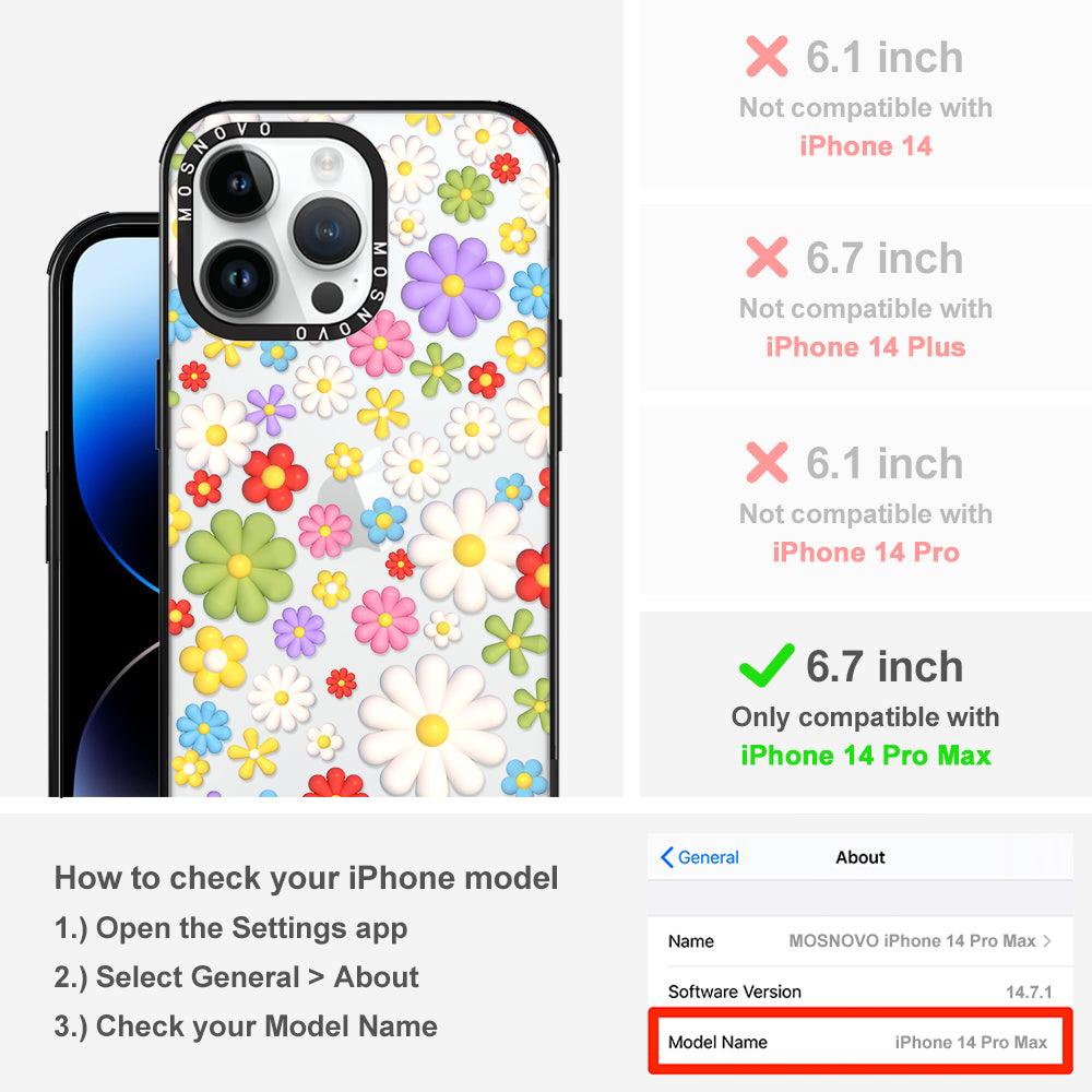 3D Flowers Phone Case - iPhone 14 Pro Max Case - MOSNOVO