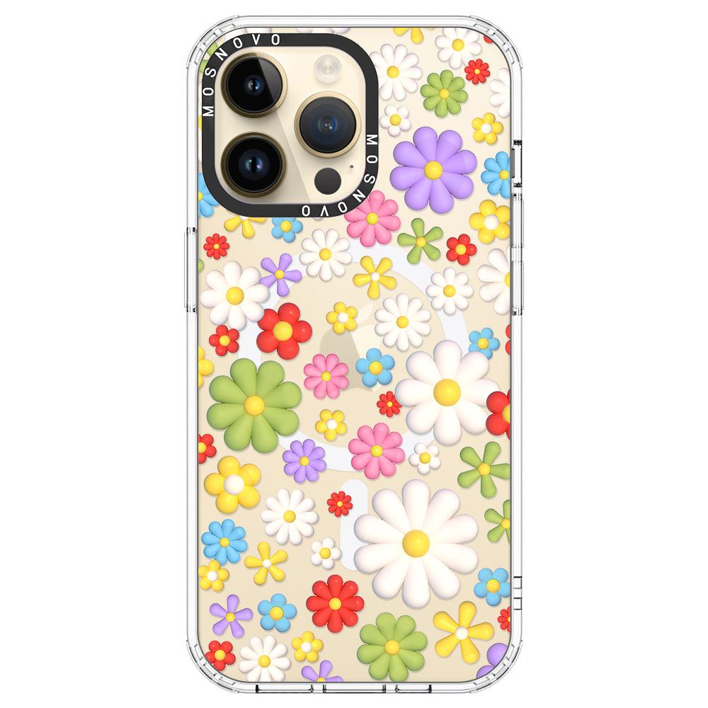 3D Flowers Phone Case - iPhone 14 Pro Max Case - MOSNOVO