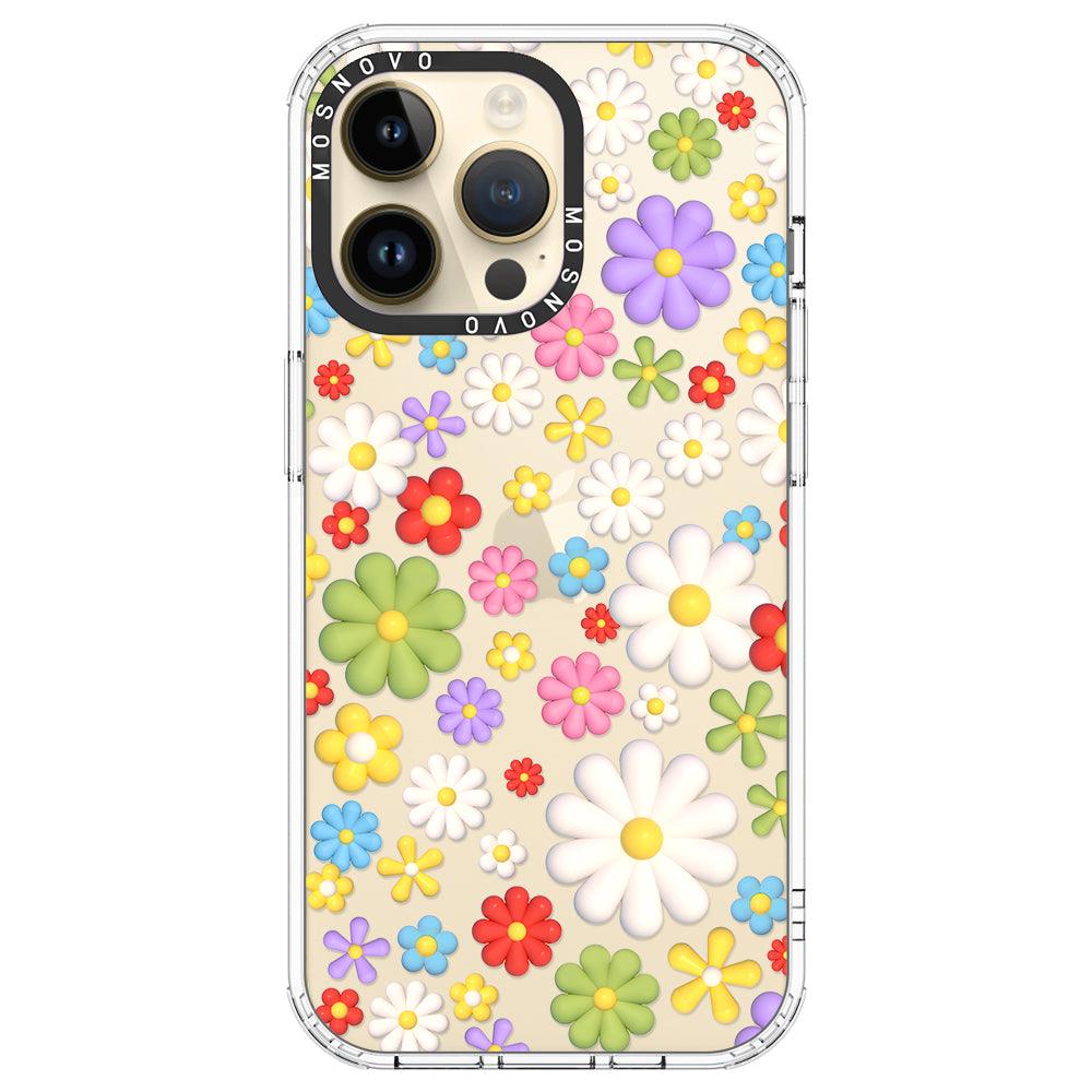 3D Flowers Phone Case - iPhone 14 Pro Max Case - MOSNOVO