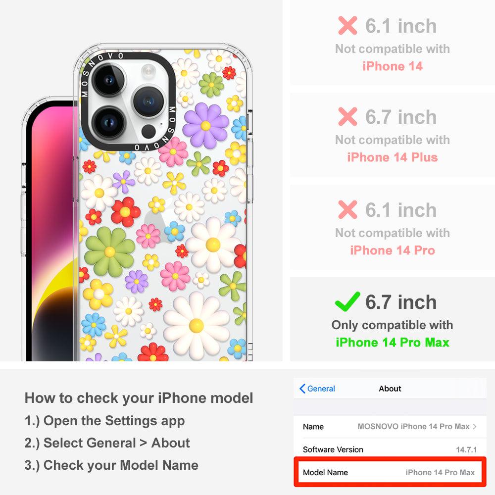 3D Flowers Phone Case - iPhone 14 Pro Max Case - MOSNOVO