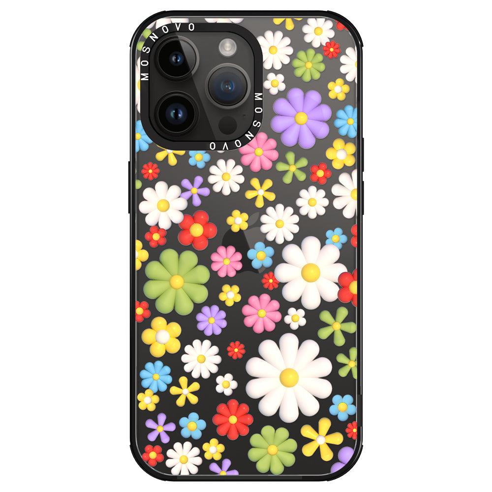 3D Flowers Phone Case - iPhone 14 Pro Max Case - MOSNOVO