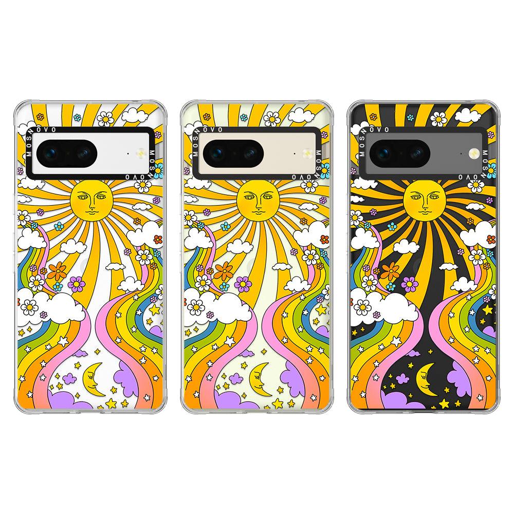 70's Psychedelic Groovy Art Phone Case - Google Pixel 7 Case - MOSNOVO