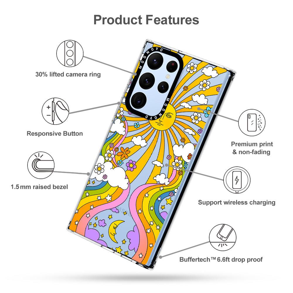 70's Psychedelic Groovy Art Phone Case - Samsung Galaxy S22 Ultra Case - MOSNOVO