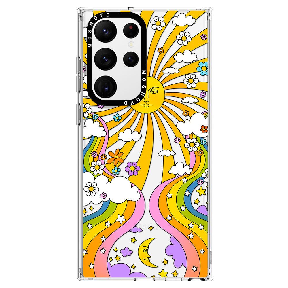 70's Psychedelic Groovy Art Phone Case - Samsung Galaxy S22 Ultra Case - MOSNOVO