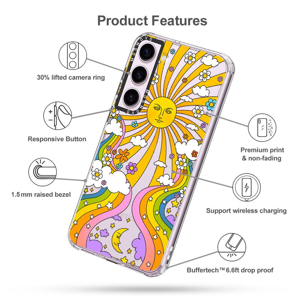 70's Psychedelic Groovy Art Phone Case - Samsung Galaxy S23 Case - MOSNOVO