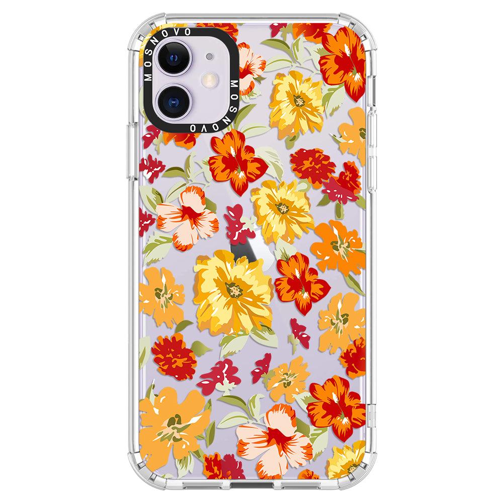 70s Boho Yellow Flower Phone Case iPhone 11 Case