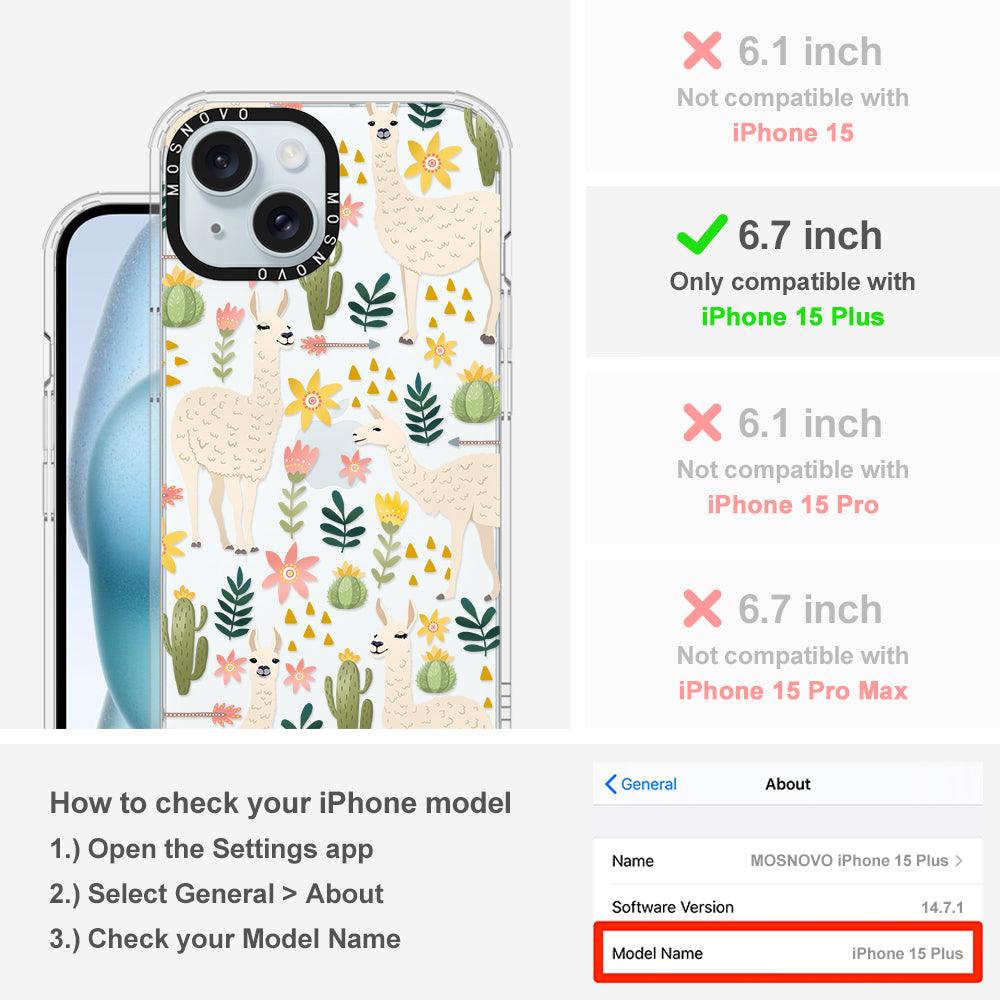 Desert Llama Phone Case - iPhone 15 Plus Case - MOSNOVO