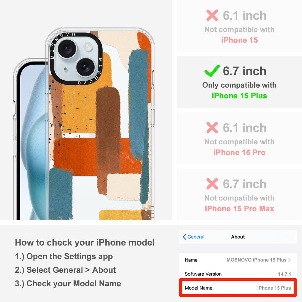 Modern Abstract Artwork Phone Case - iPhone 15 Plus Case - MOSNOVO