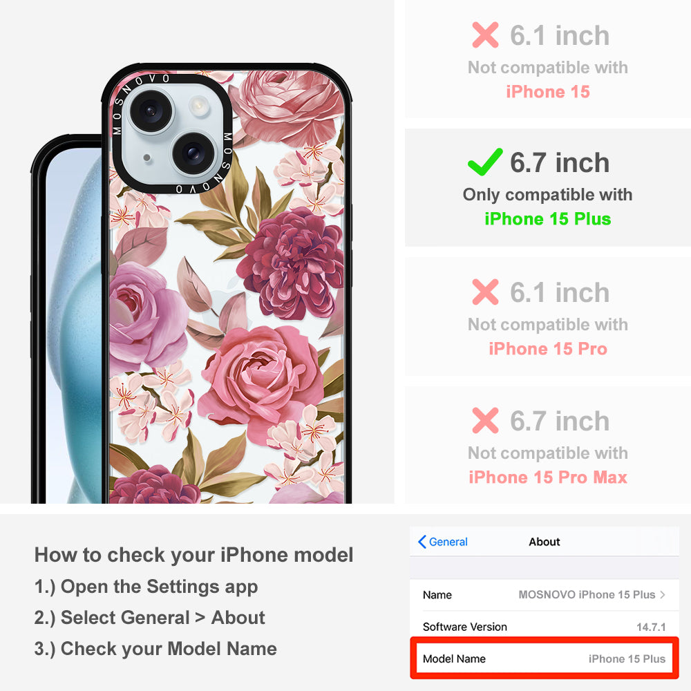 Blossom Flowe Floral Phone Case - iPhone 15 Plus Case - MOSNOVO