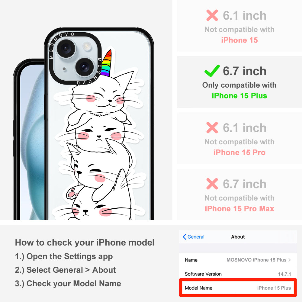 Squishcat Phone Case - iPhone 15 Plus Case - MOSNOVO