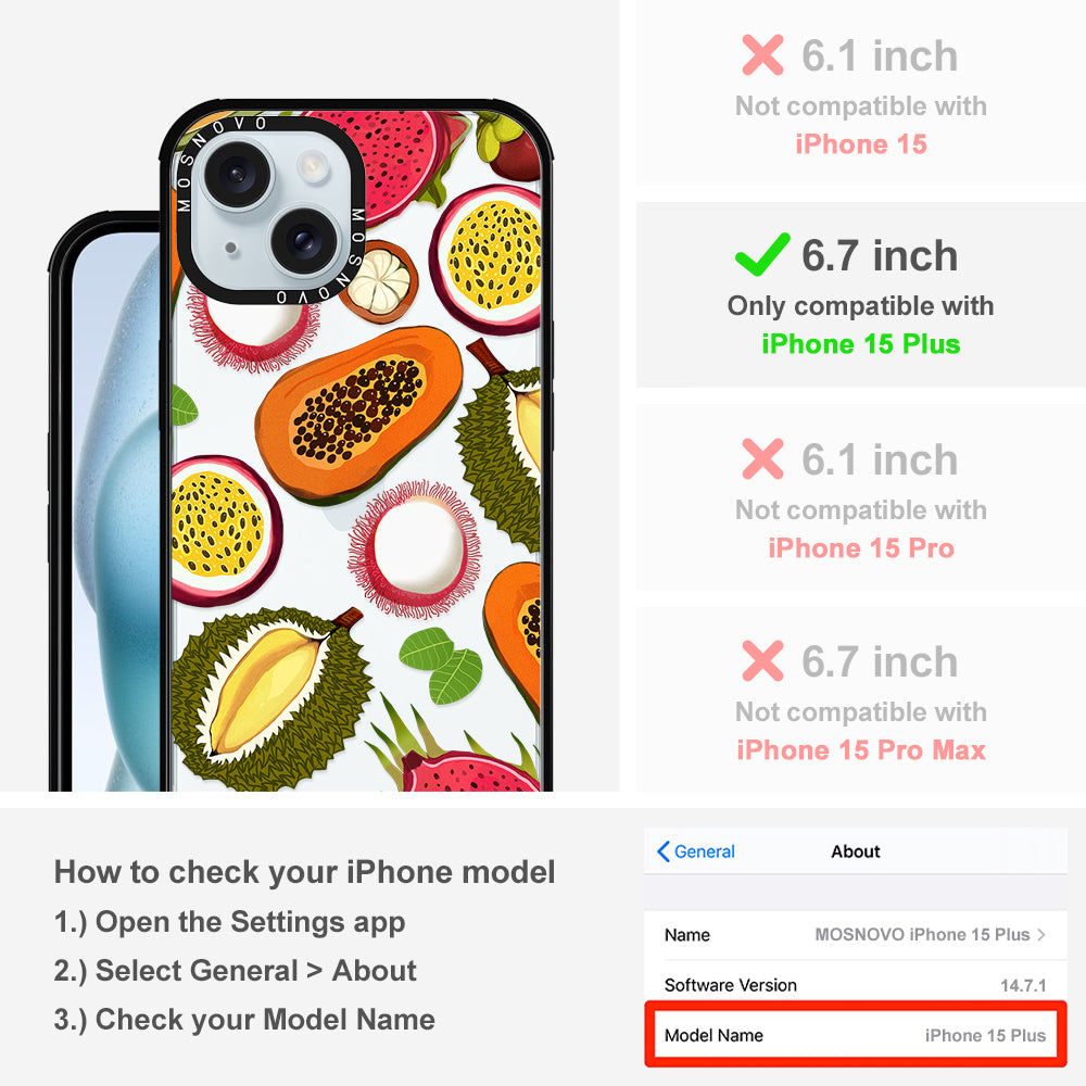 Tropical Fruit Phone Case - iPhone 15 Plus Case - MOSNOVO