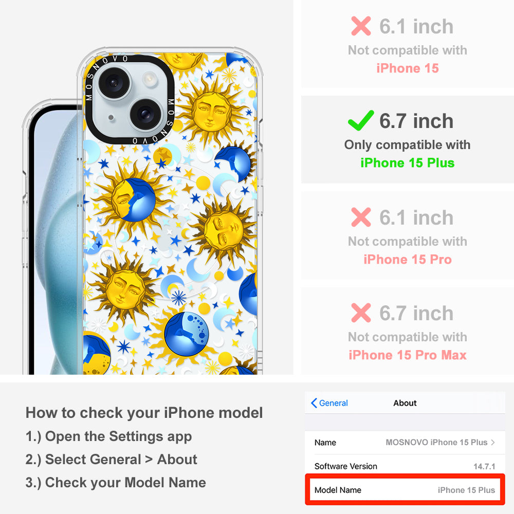 Sun and Moon Phone Case - iPhone 15 Plus Case - MOSNOVO