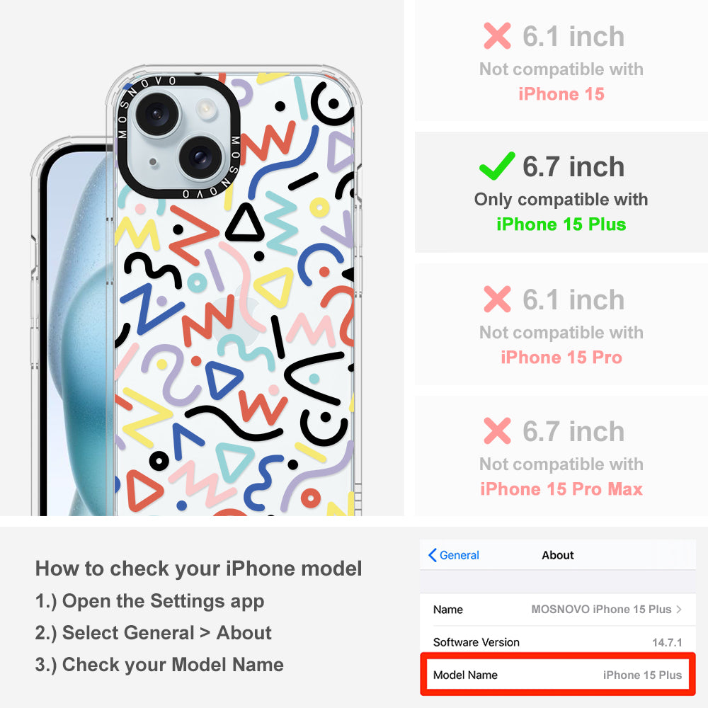 Doodle Art Phone Case - iPhone 15 Plus Case - MOSNOVO