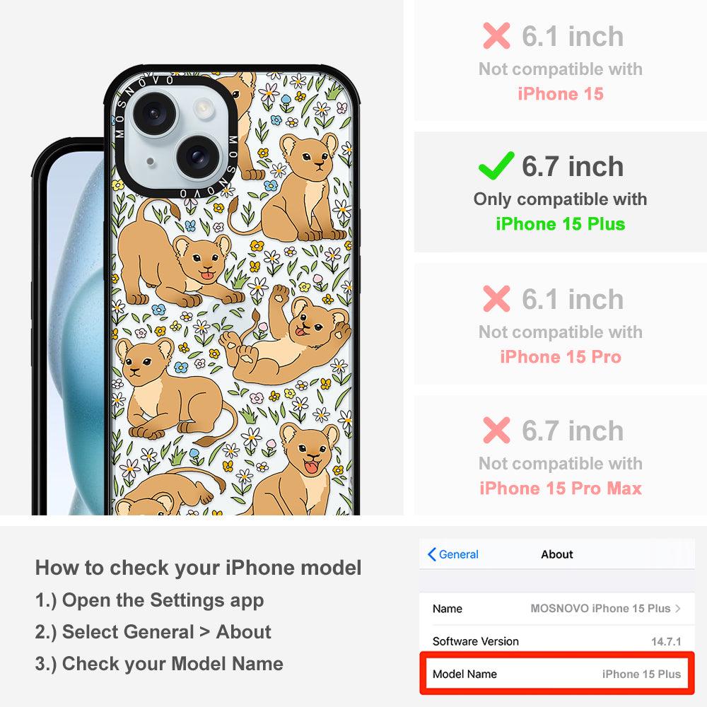 Cute Lion Phone Case - iPhone 15 Plus Case - MOSNOVO