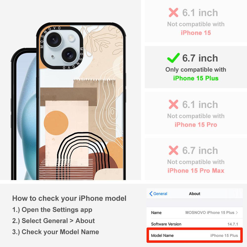 Minimalist Abstract Art Phone Case - iPhone 15 Plus Case - MOSNOVO