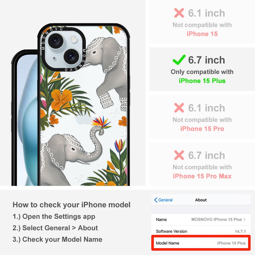 Elephant Phone Case - iPhone 15 Plus Case - MOSNOVO