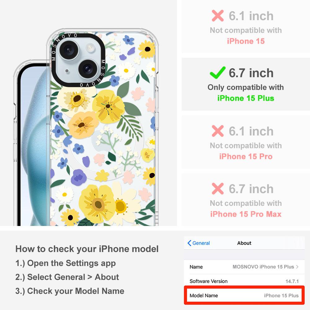 Spring Wild Floral Phone Case - iPhone 15 Plus Case - MOSNOVO