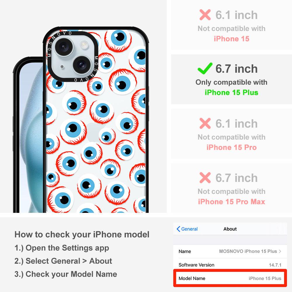 Scary Eyeball Phone Case - iPhone 15 Plus Case - MOSNOVO